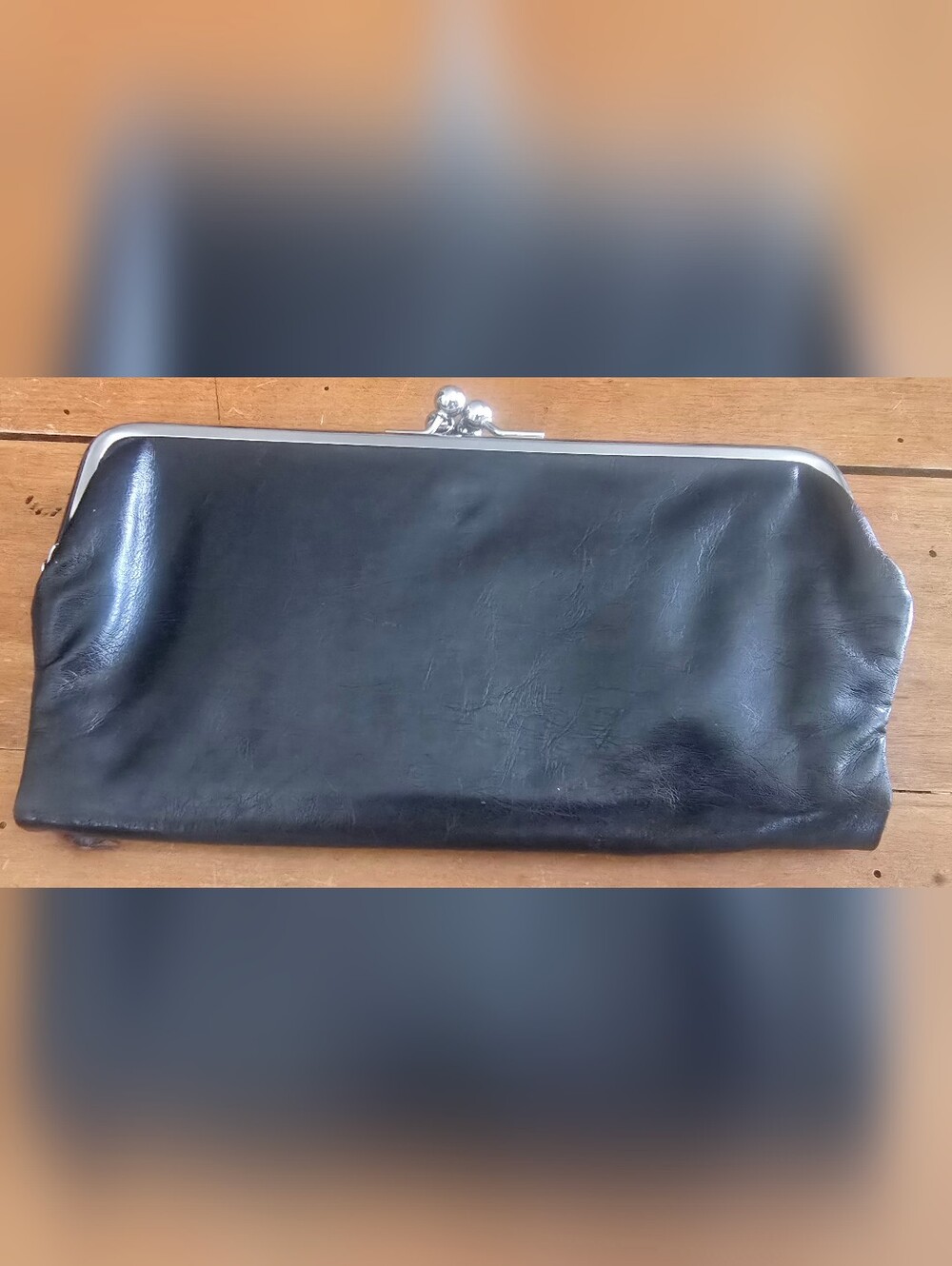 Classic Black Kiss-Lock Hobo inspired Clutch